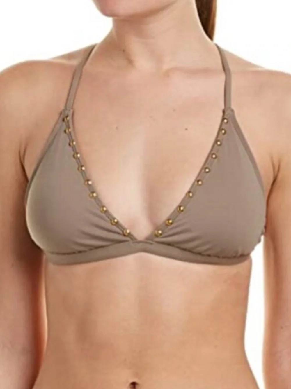 Two-Piece La Blanca Deco Stud String Bikini in Pebble size 10 - Picture 2 of 5